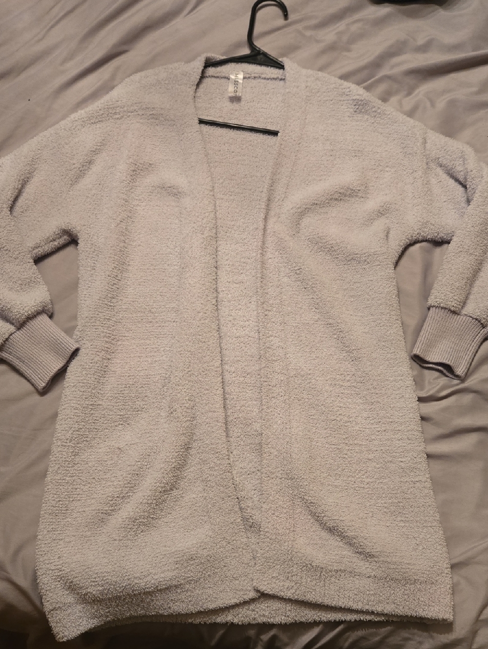 Women's Open-Front Cozy Cardigan Sweater - Light Gray